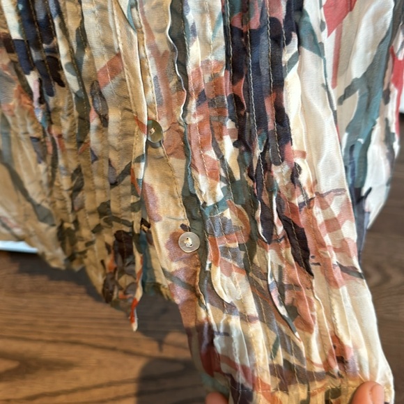 Sandwich Button Blouse Sz 38/S - Picture 5 of 7